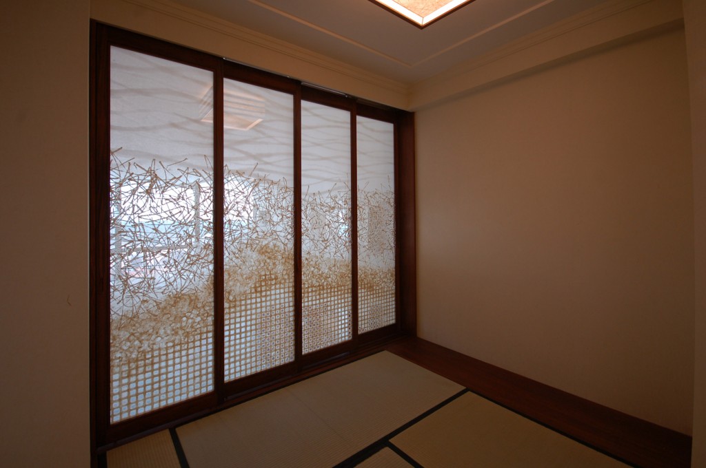 washi wood framed sliding doors