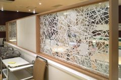 Washi Wall Panels and Partitions For a Restaurant