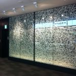 RD0038 building corridor, glass laminated Washi 50" x 108" each panel