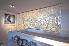 Custom Art Washi Laminated Glass Wall